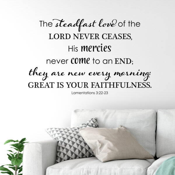 Lamentations 3v22-23 Vinyl Wall Decal