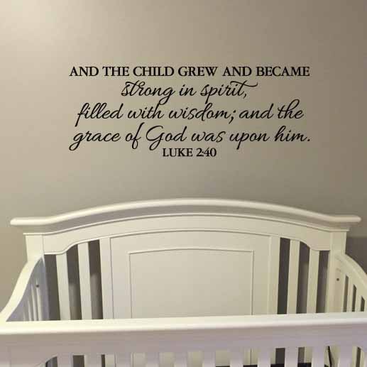 Luke 2v40 Vinyl Wall Decal 4