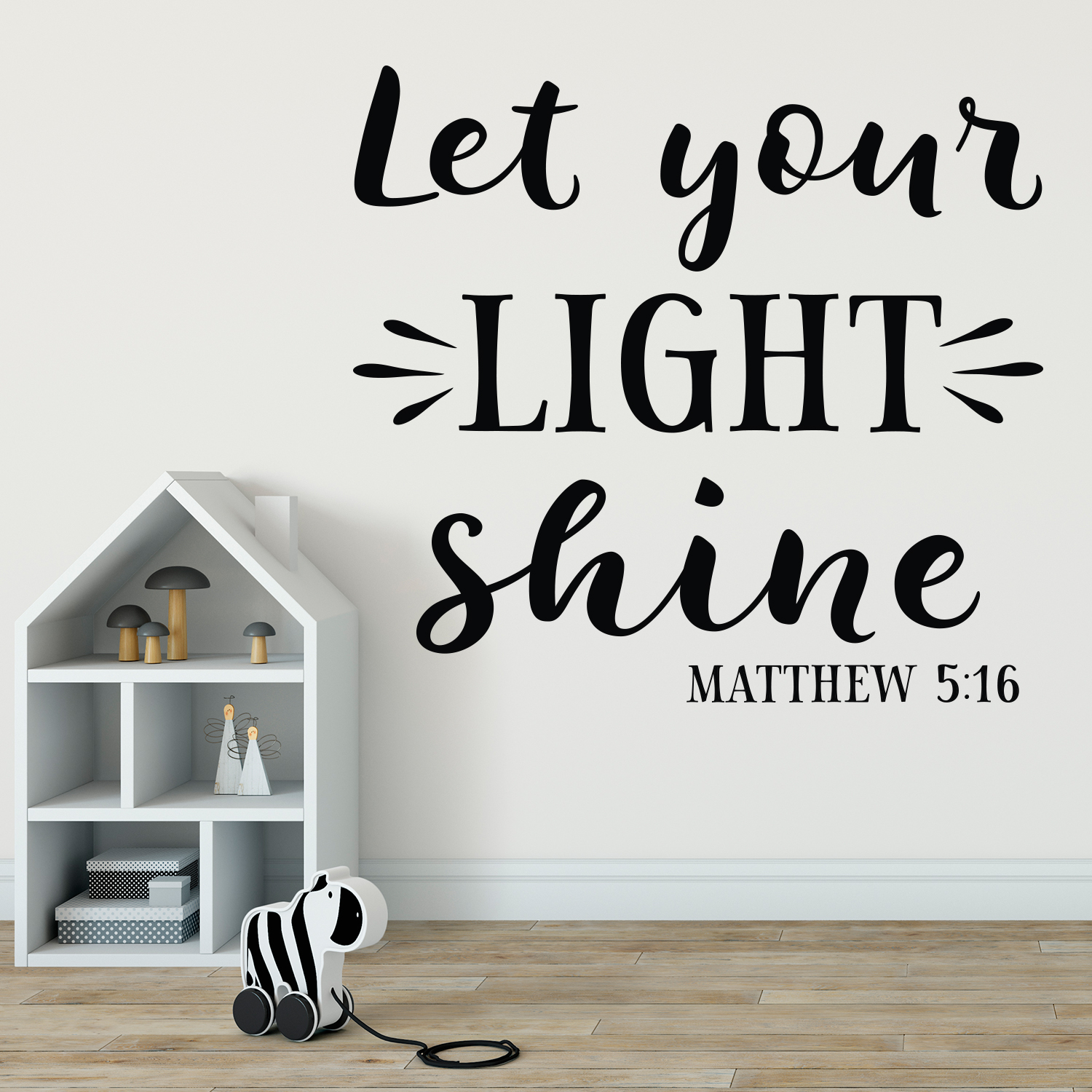 Matthew 5v16 Vinyl Wall Decal 2 Let Your Light Shine You Will Find Refuge