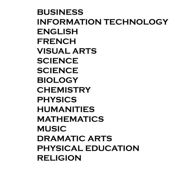 CUSTOM - Department names