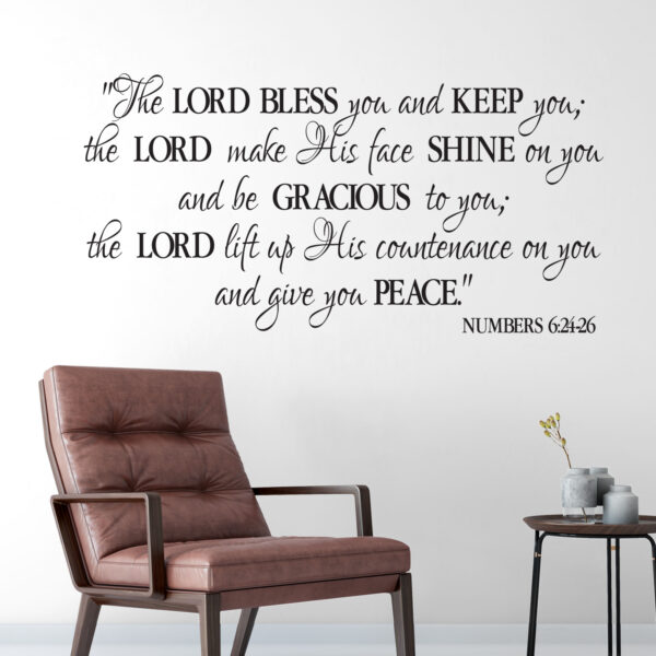 Numbers 6v24-26 Vinyl Wall Decal 1