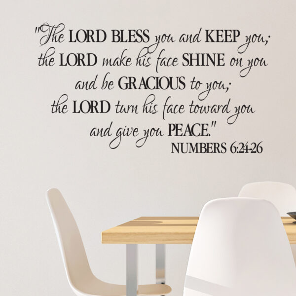 Numbers 6v24-26 Vinyl Wall Decal 2