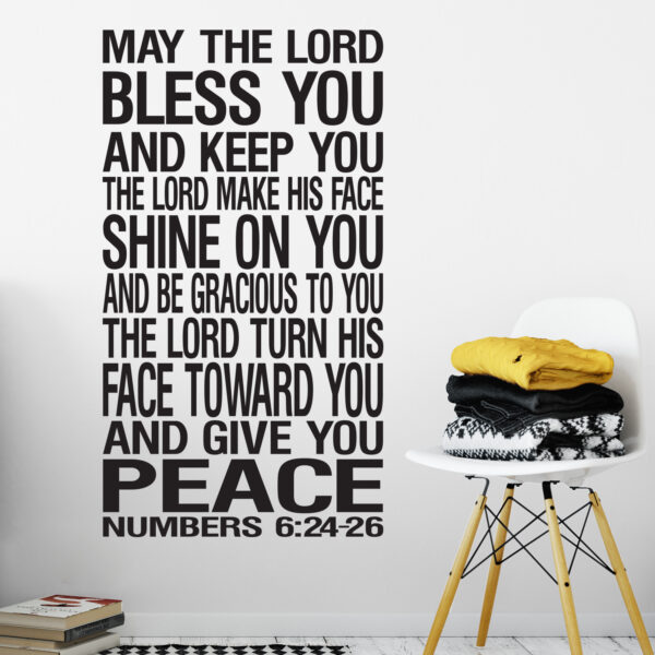 Numbers 6v24-26 Vinyl Wall Decal 4