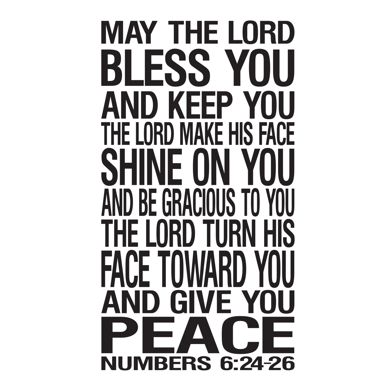 the lord bless you and keep you