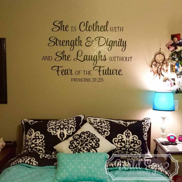 Proverbs 31v25 Vinyl Wall Decal 1