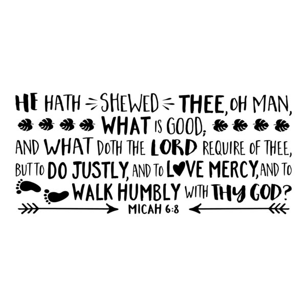 Micah 6v8 KJV Vinyl Wall Decal 4
