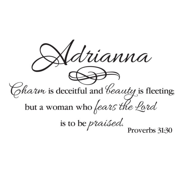 Proverbs 31v30 Vinyl Wall Decal 3