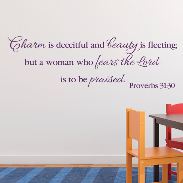 Proverbs 31v30 Vinyl Wall Decal 8