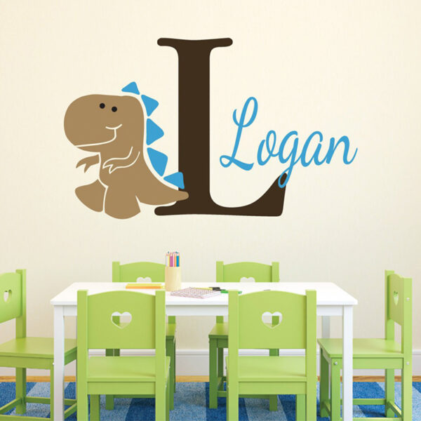 Monogram Dinosaur T-Rex Vinyl Wall Decal