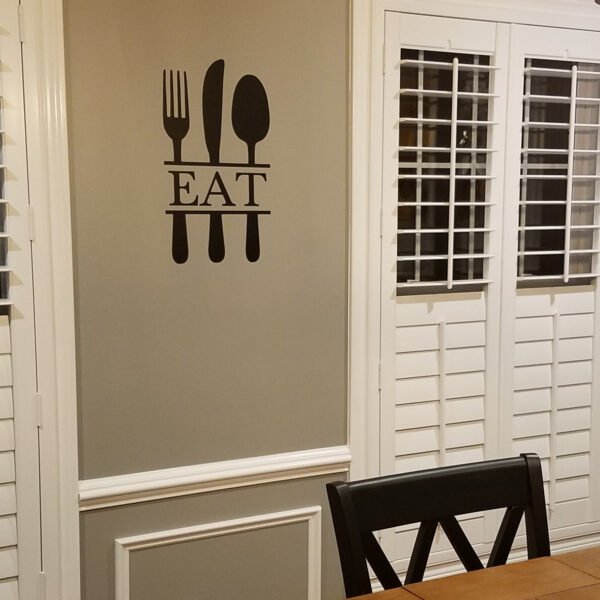 EAT Silverware Vinyl Wall Decal