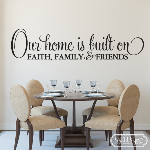 Faith Family and Friend Wall Decal Vinyl Art Sticker Quote Decoration Saying F27 