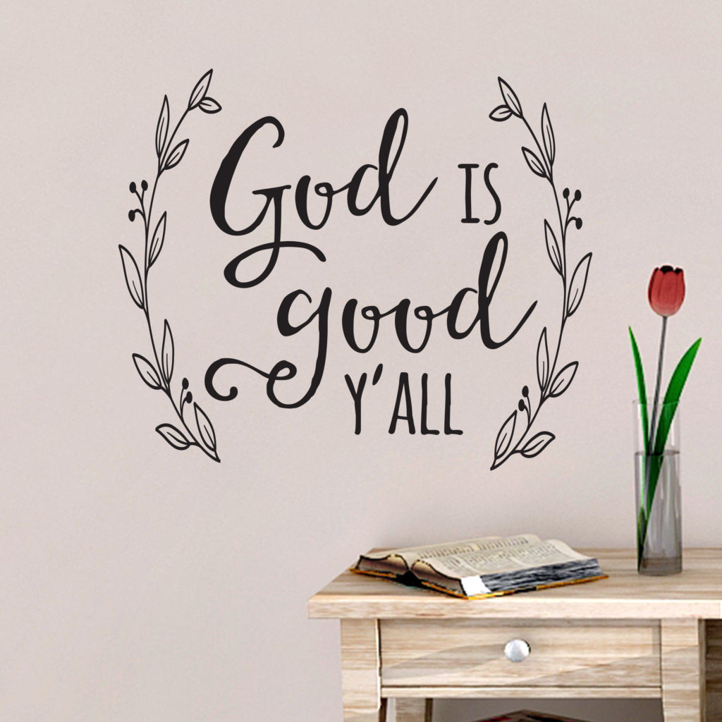 god-is-good-y-all-vinyl-wall-decal-laurel-wreath-modern-wall-decal