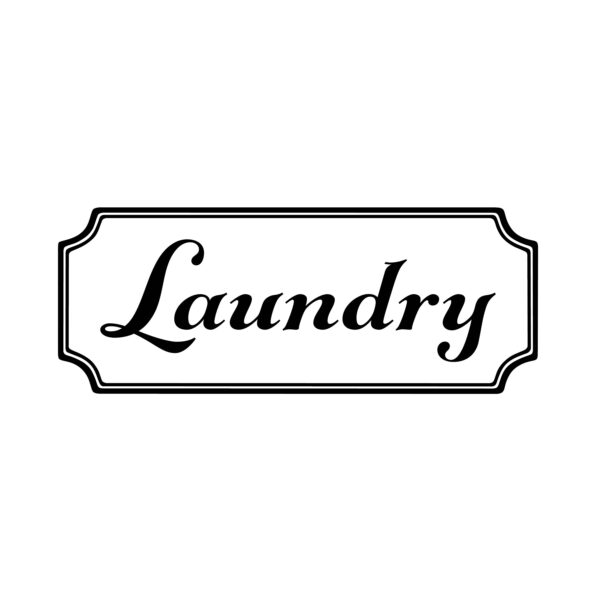 Laundry Vinyl Wall Decal Border Frame