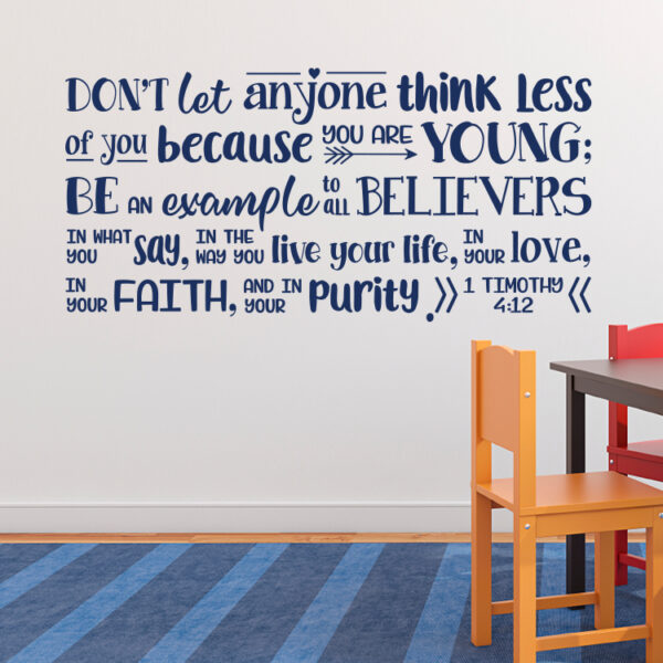 1 Timothy 4v12 Vinyl Wall Decal 13