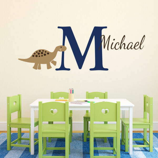 Monogram Dinosaur Brontosaurus Vinyl Wall Decal