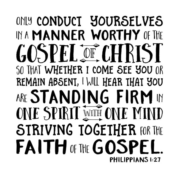 Philippians 1:27 Vinyl Wall Decal