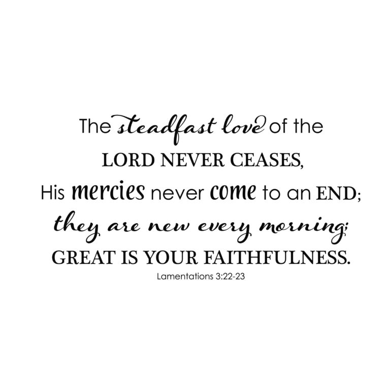 Lamentations 3:22-23 Vinyl Wall Decal 2