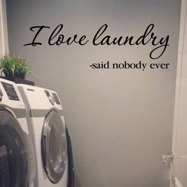I Love Laundry—said Nobody Ever Vinyl Wall Decal