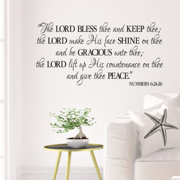 Numbers 6v24-26 Vinyl Wall Decal 6