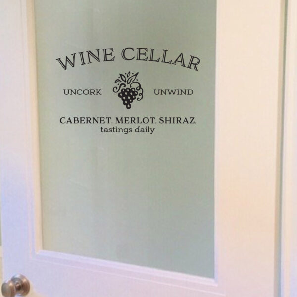 WINE CELLAR Uncork Unwind Vinyl Wall Decal