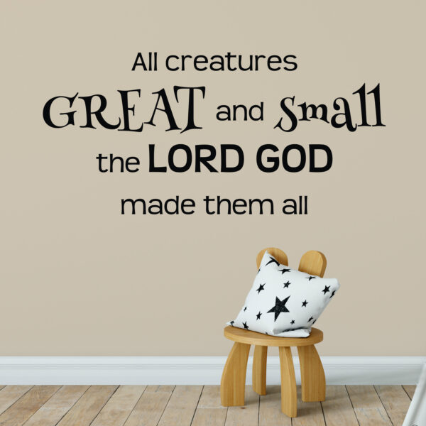 All Creatures Great and Small Vinyl Wall Decal