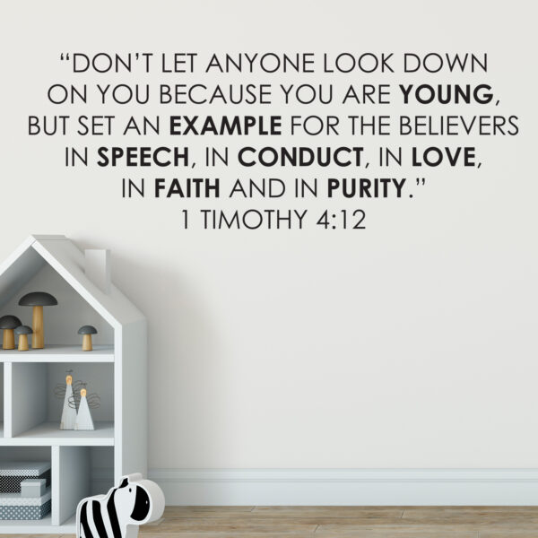 1 Timothy 4v12 Vinyl Wall Decal 3
