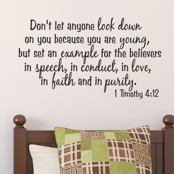 1 Timothy 4v12 Vinyl Wall Decal 2