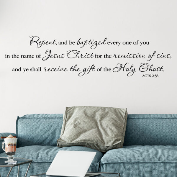 Acts 2v38 Vinyl Wall Decal