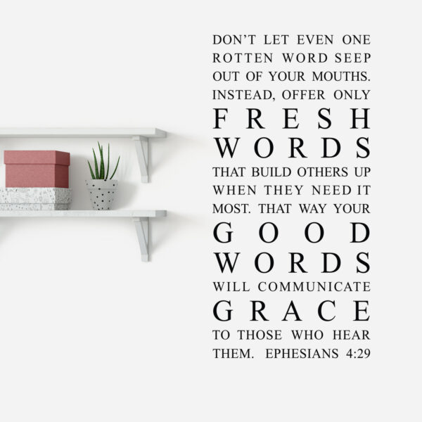 Ephesians 4v29 Vinyl Wall Decal