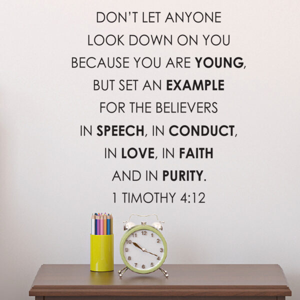 1 Timothy 4v12 Vinyl Wall Decal 17