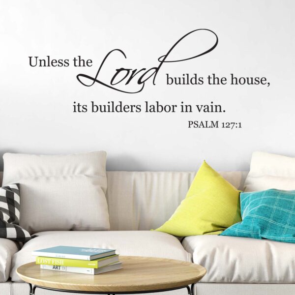 Psalm 127v1 Vinyl Wall Decal 2