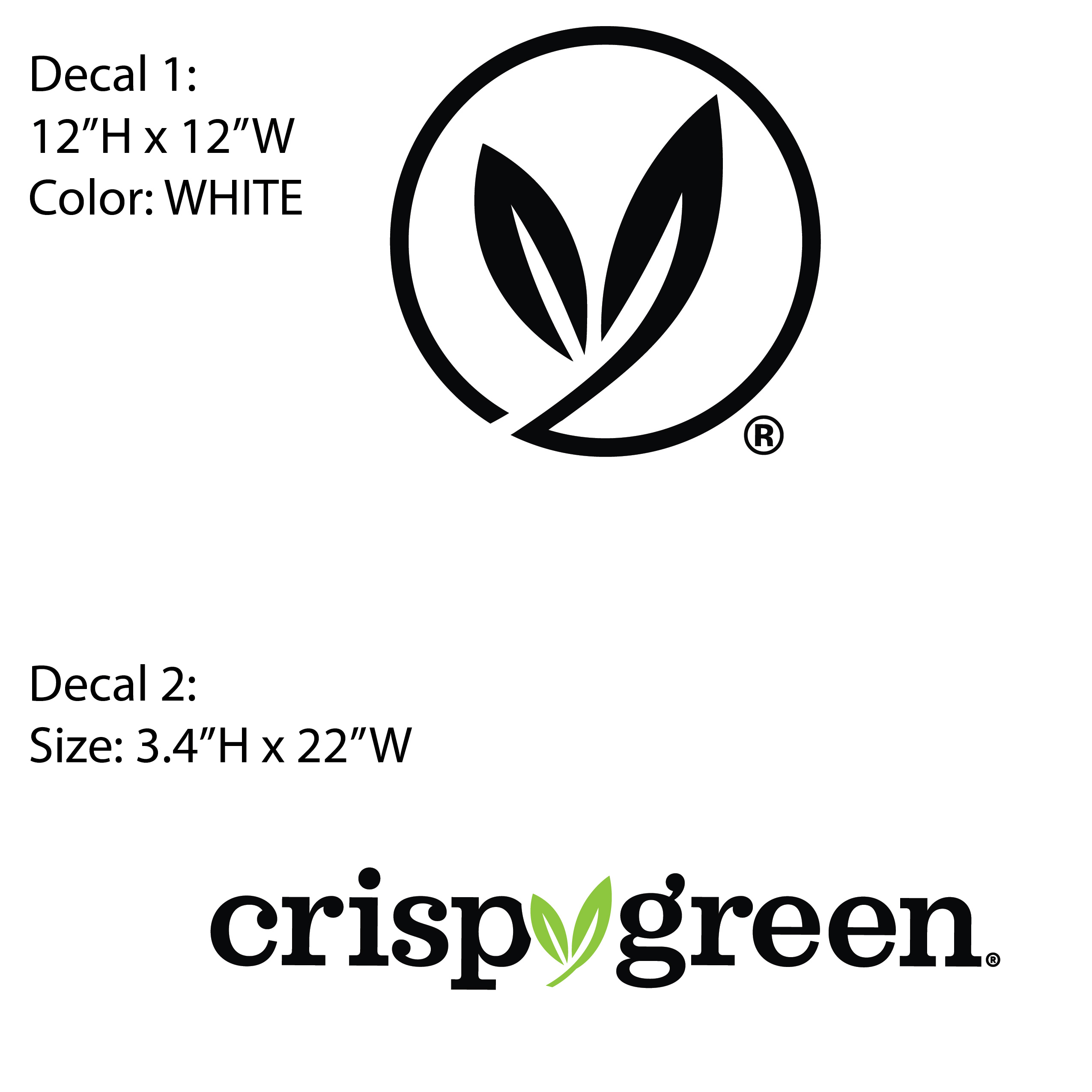 CUSTOM - Crispy Green, vinyl wall decal by Wild Eyes Signs