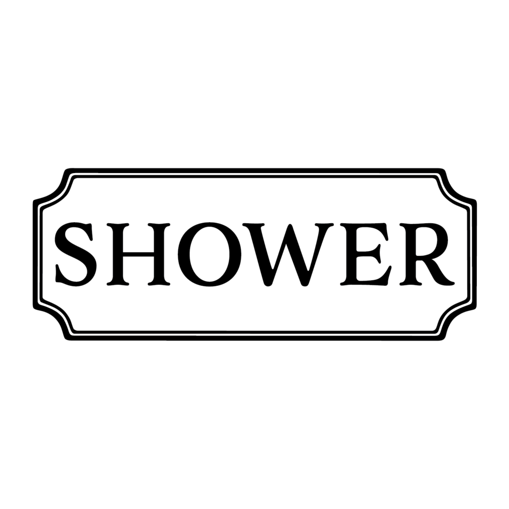 Sign Shower Sticker SHOWER Vinyl Wall Decal, Shower Decal, Door Vinyl Lettering,