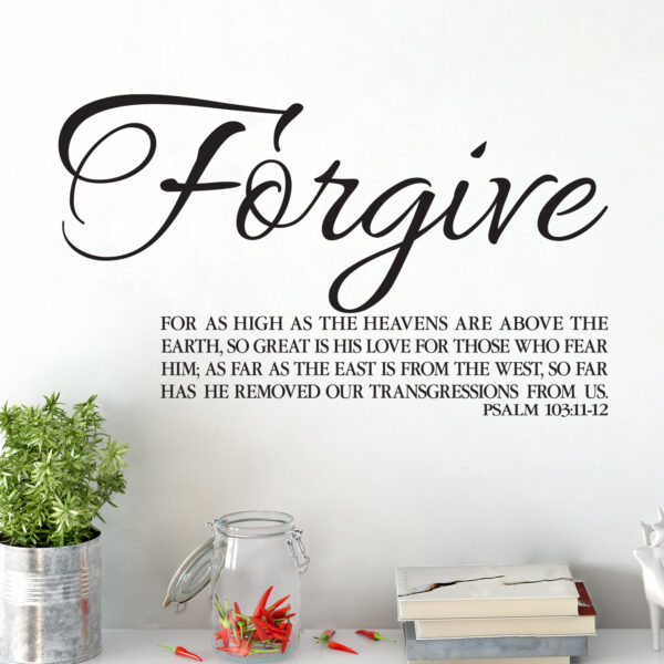 Psalm 103v11-12 Vinyl Wall Decal