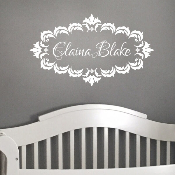 Damask Frame Shabby Chic Vinyl Wall Decal