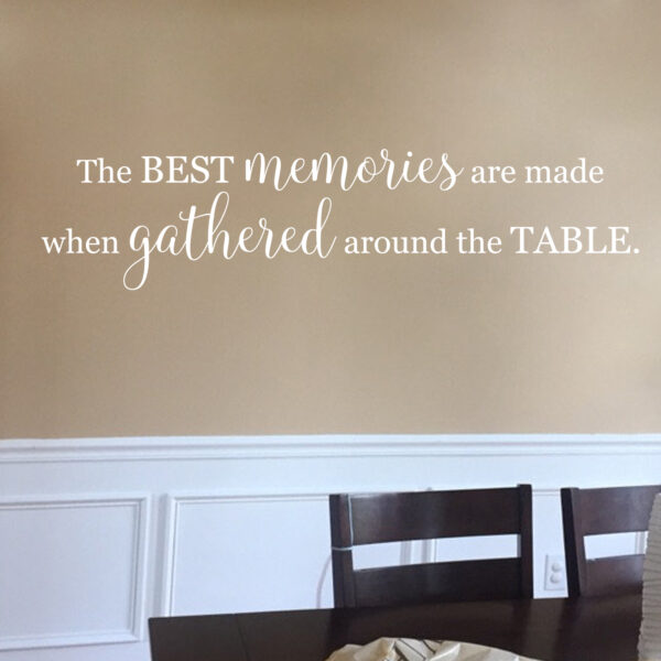 Best Memories are Made When Gathered Around the Table Vinyl Decal