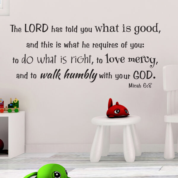 Micah 6v8 Vinyl Wall Decal 7