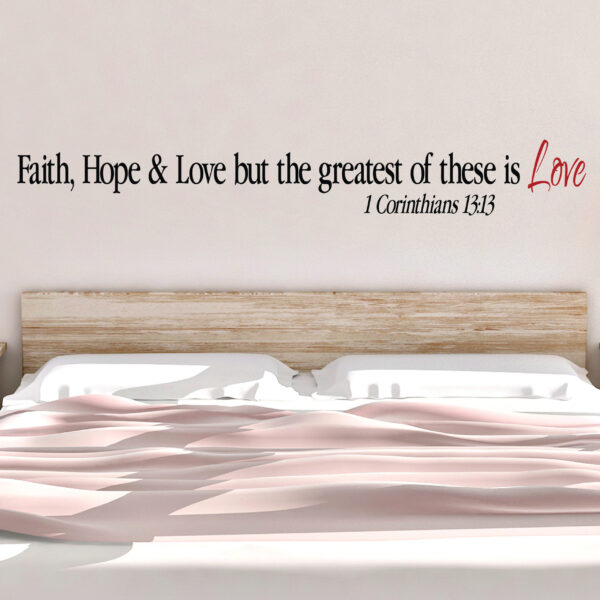 1 Corinthians 13v13 Vinyl Wall Decal 3