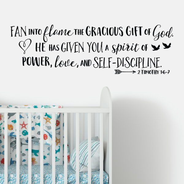 2 Timothy 1v6-7 Vinyl Wall Decal