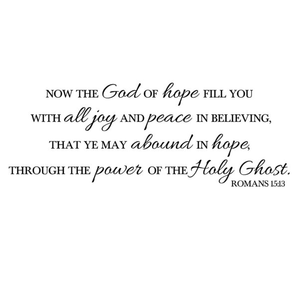 Romans 15v13 Vinyl Wall Decal 5
