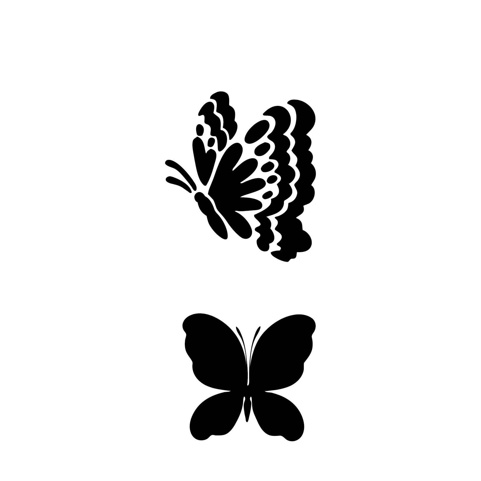 BUTTERFLY DECALS (Decor) Butterfly Silhouettes