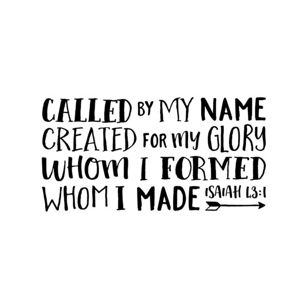 Isaiah 43v1 Vinyl Wall Decal