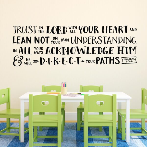 Proverbs 3v5-6 Vinyl Wall Decal 9