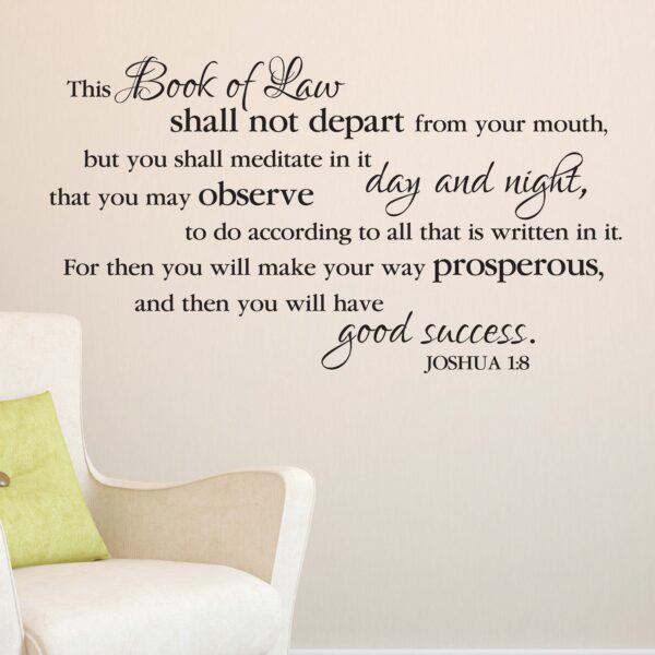 Joshua 1v8 Vinyl Wall Decal