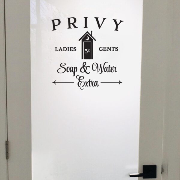Privy Ladies Gents Vinyl Wall Decal,