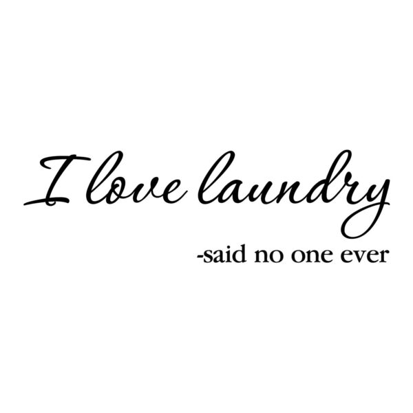 I Love Laundry—said No One Ever Vinyl Wall Decal