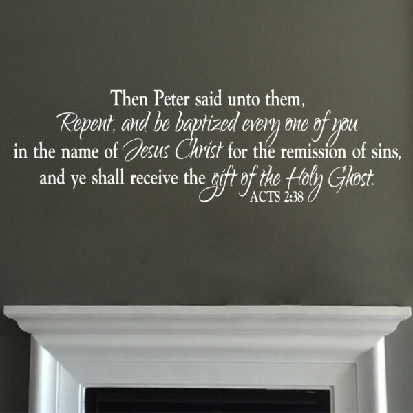 Acts 2v38 Vinyl Wall Decal 3