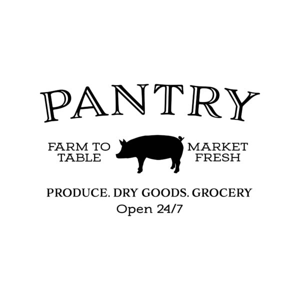PANTRY PIG FARM TO TABLE Vinyl Wall Decal