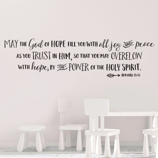 Romans 15v13 Vinyl Wall Decal 4