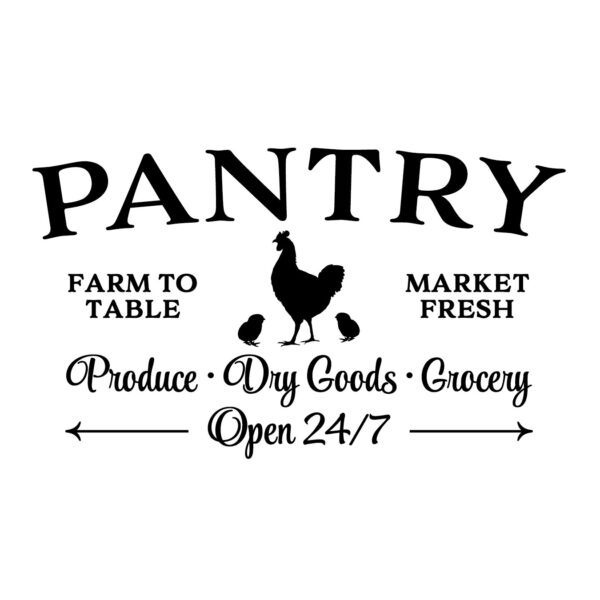PANTRY CHICKEN DAIRY PRODUCE GROCERIES Vinyl Wall Decal